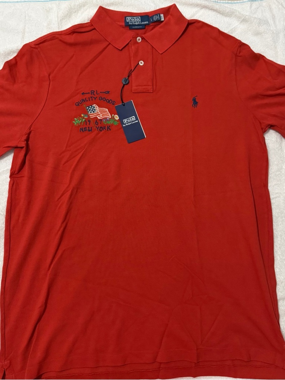 Polo by Ralph Lauren Red Polo with Embroidered Crest